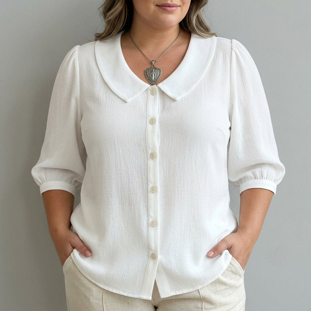Sophia | Chemise Casual en Couleur Unie