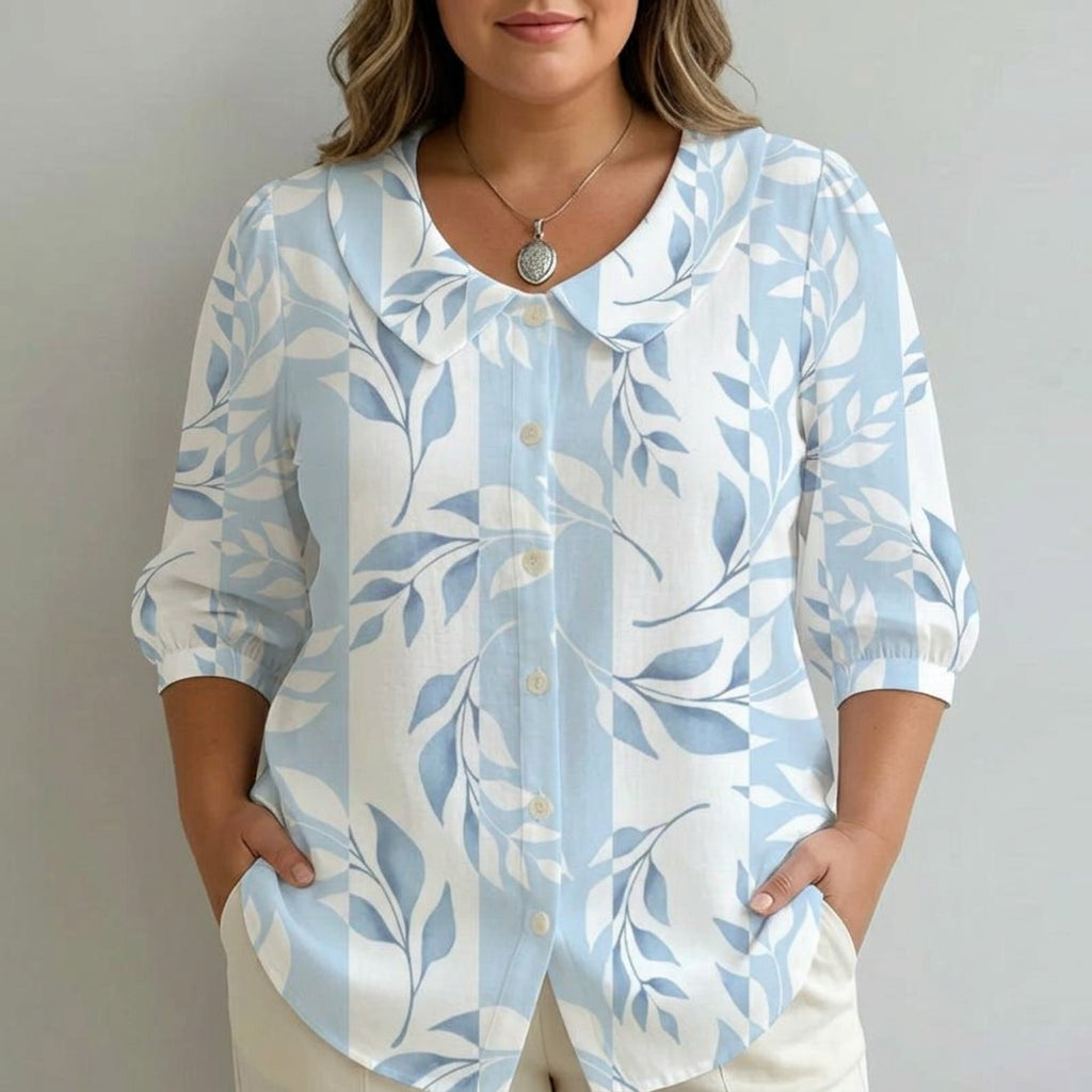 Camila | Chemise Décontractée à Imprimé Feuilles