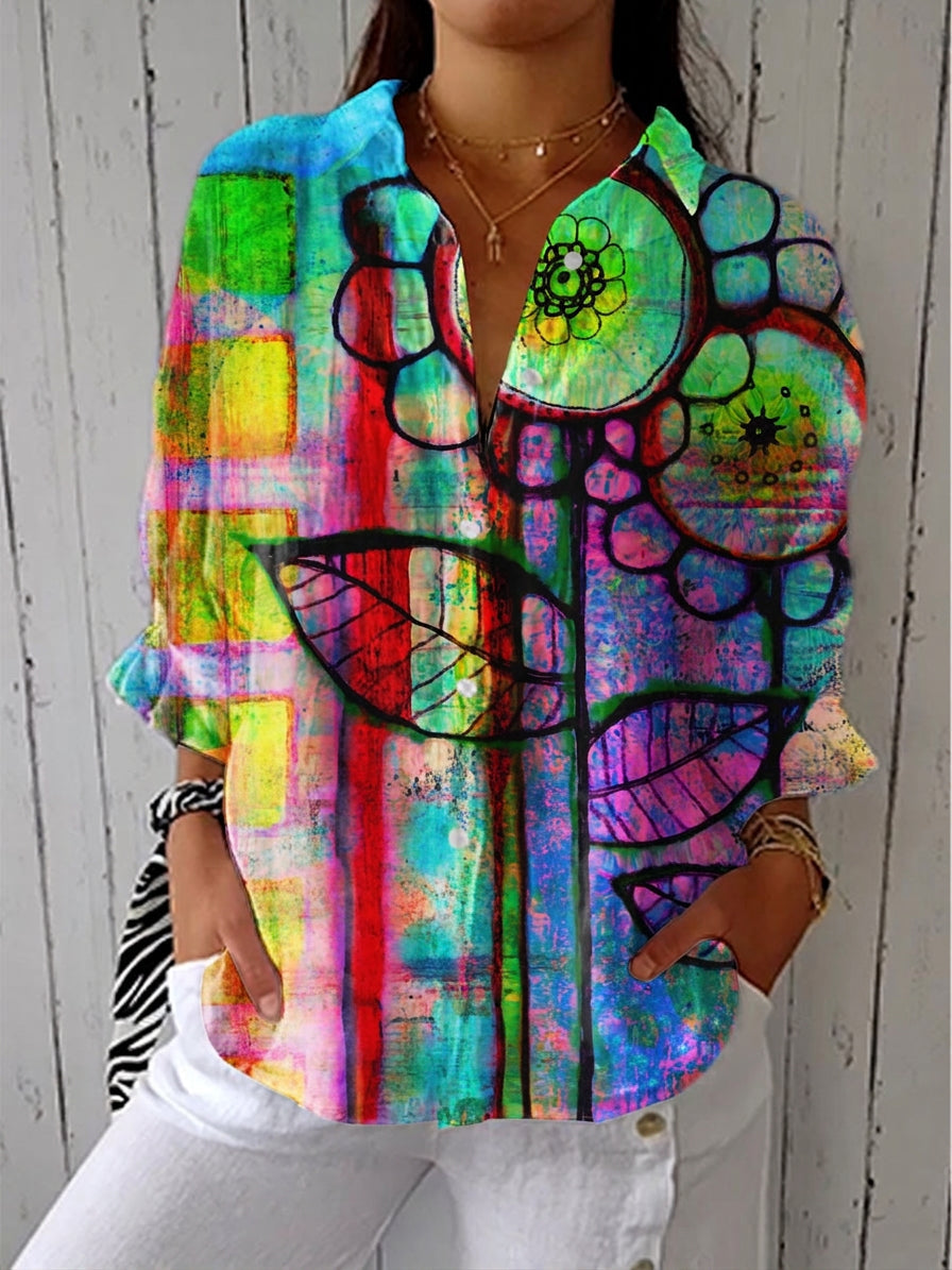 Barbara | Blouse Fleurie Artistique