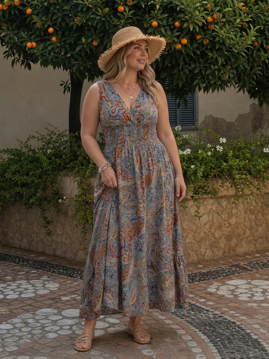 Marisela | Robe Midi Paisley
