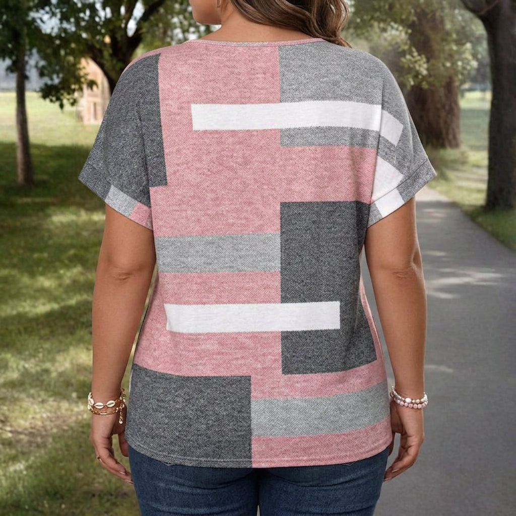 Abby | Blouse Casual en Bloques en Couleur