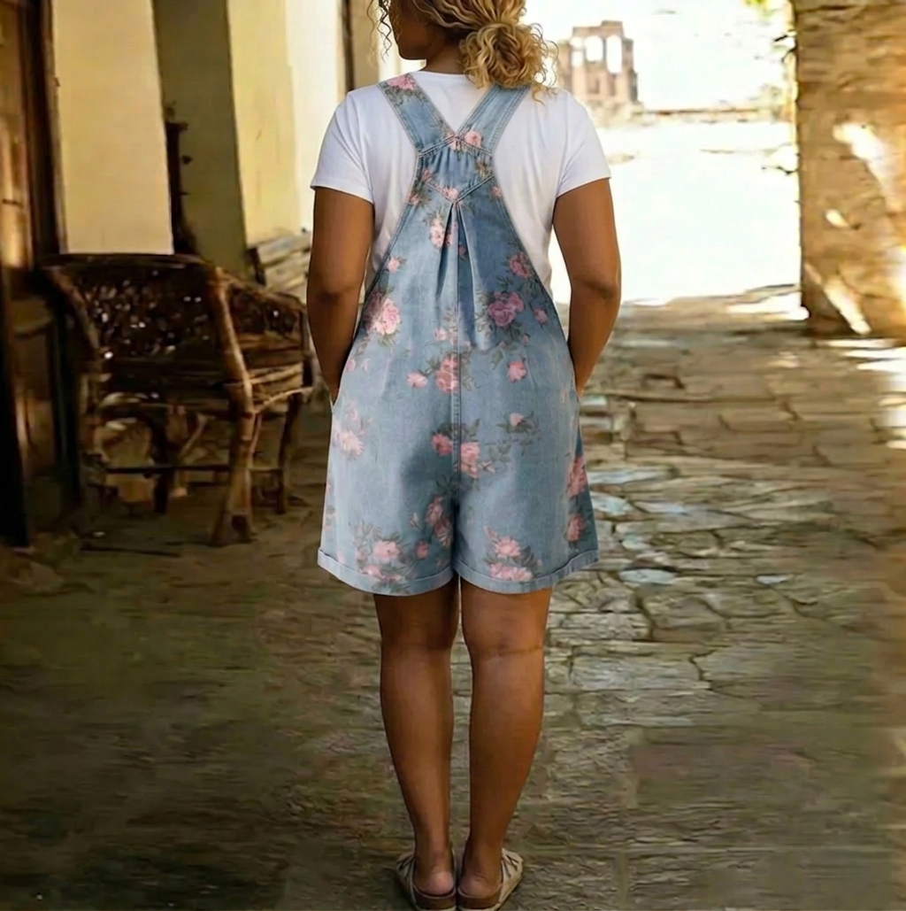 Judy | Combinaison en Jean Fleurie Vintage