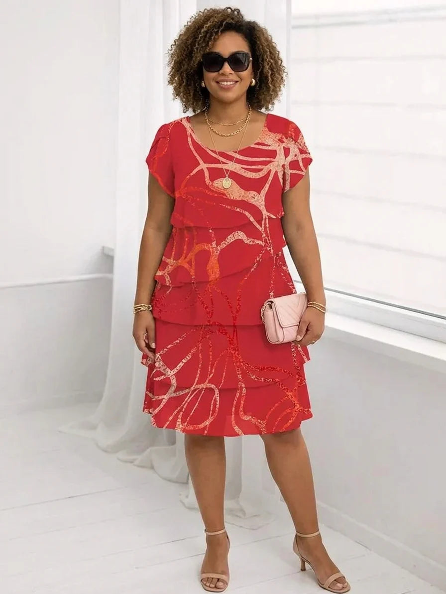 Danielle | Robe Confortable Élégante à Volants