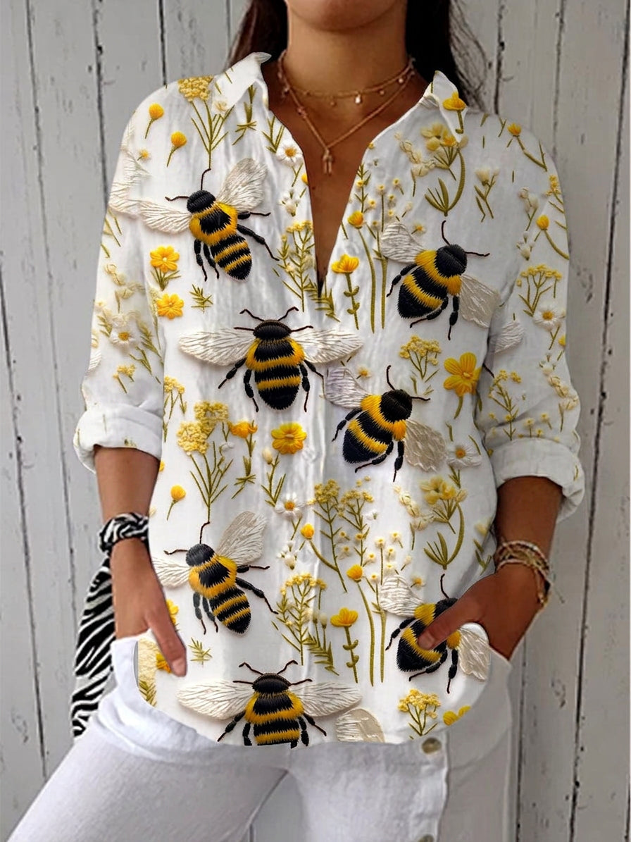 Susan | Blouse Fleurie Abeilles du Jardin
