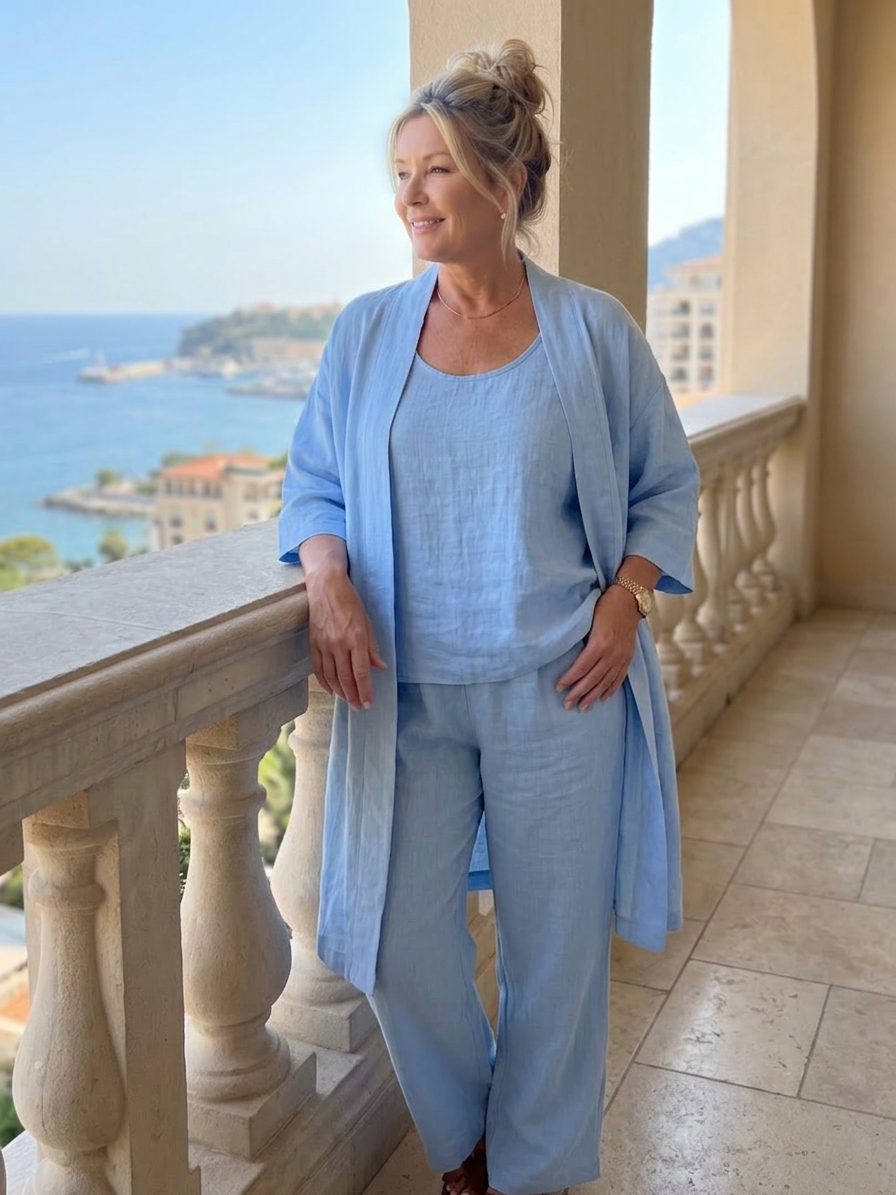 Yael | Ensemble Trois Pièces Décontracté Top et Pantalon