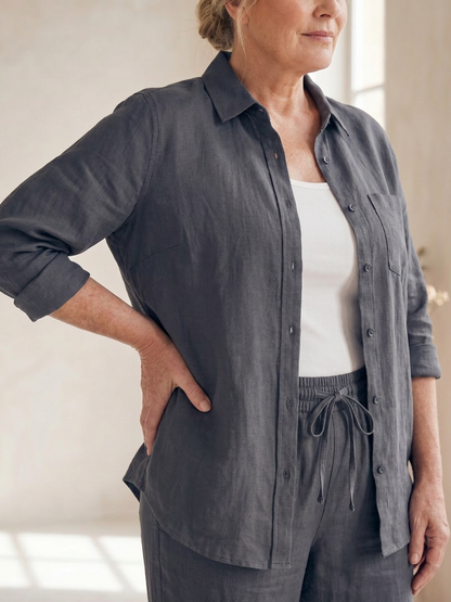 Noor | Ensemble Chemise Manches Longues et Pantalon Droit