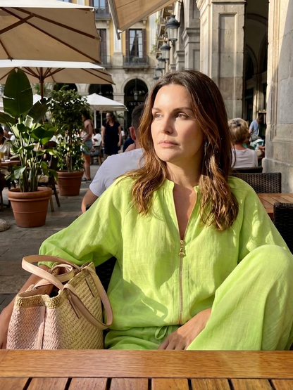 Natalia | Ensemble Top Globo avec Fermeture éclair et Pantalon Large