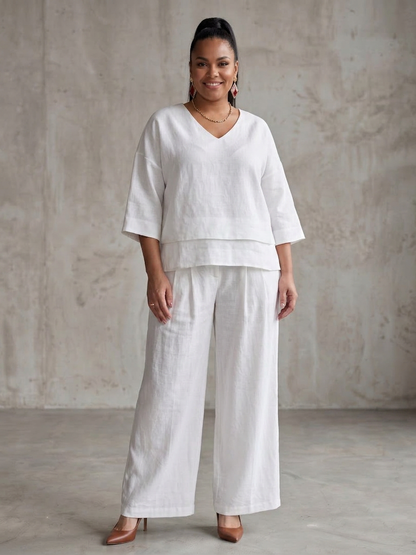 River | Ensemble Top à Couches et Pantalon Large
