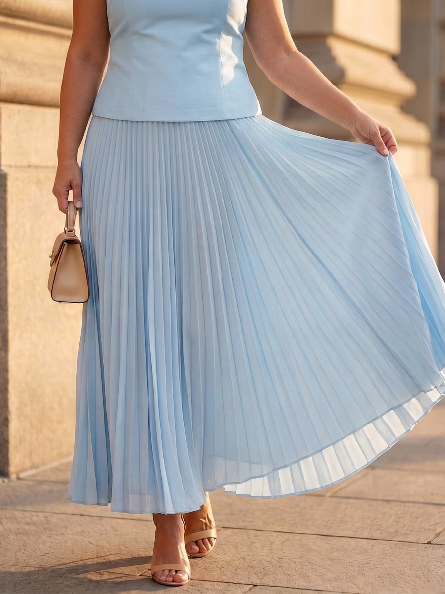 Rhodes | Ensemble Bustier Structuré et Jupe Plissée