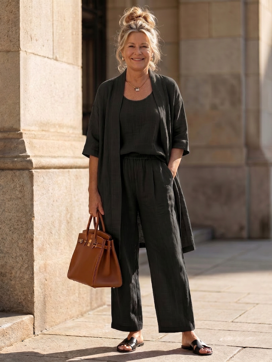 Yael | Ensemble Trois Pièces Décontracté Top et Pantalon