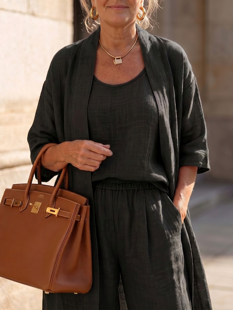 Yael | Ensemble Trois Pièces Décontracté Top et Pantalon