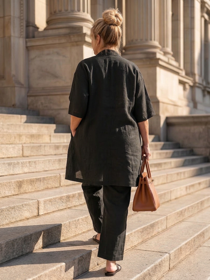Yael | Ensemble Trois Pièces Décontracté Top et Pantalon
