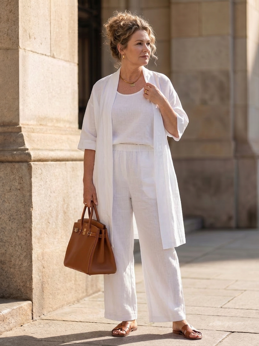 Yael | Ensemble Trois Pièces Décontracté Top et Pantalon