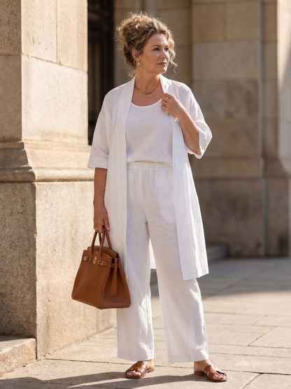 Yael | Ensemble Trois Pièces Décontracté Top et Pantalon
