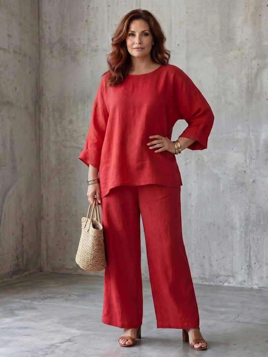 Prue | Ensemble Tunique Oversize et Pantalon Large