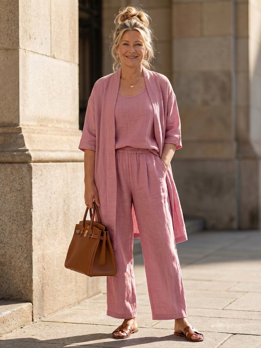 Yael | Ensemble Trois Pièces Décontracté Top et Pantalon