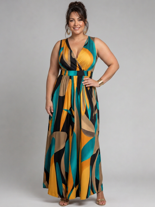 Zarela | Robe Longue Abstraite