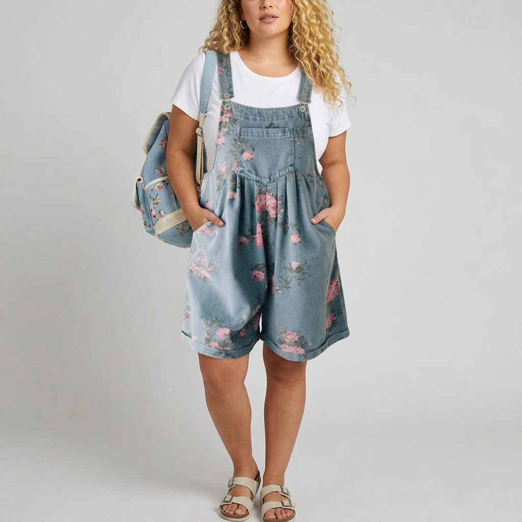 Judy | Combinaison en Jean Fleurie Vintage