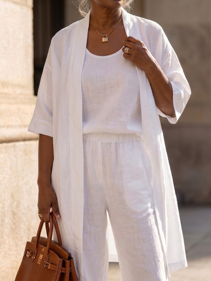 Yael | Ensemble Trois Pièces Décontracté Top et Pantalon