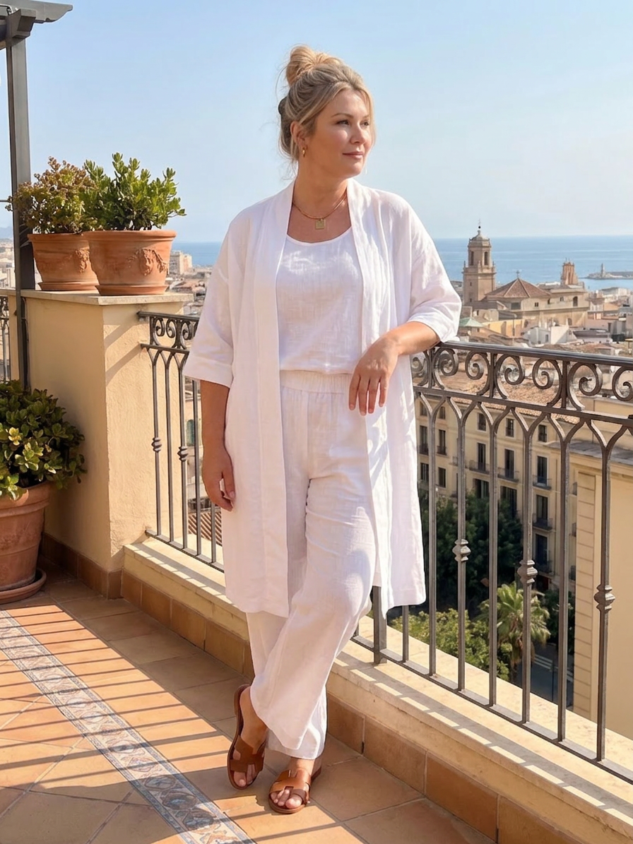 Yael | Ensemble Trois Pièces Décontracté Top et Pantalon