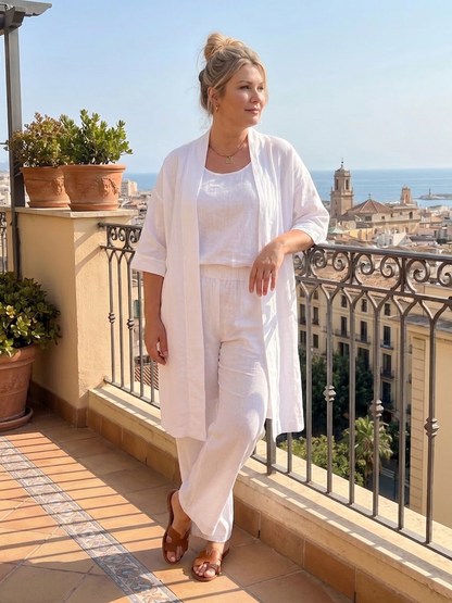 Yael | Ensemble Trois Pièces Décontracté Top et Pantalon