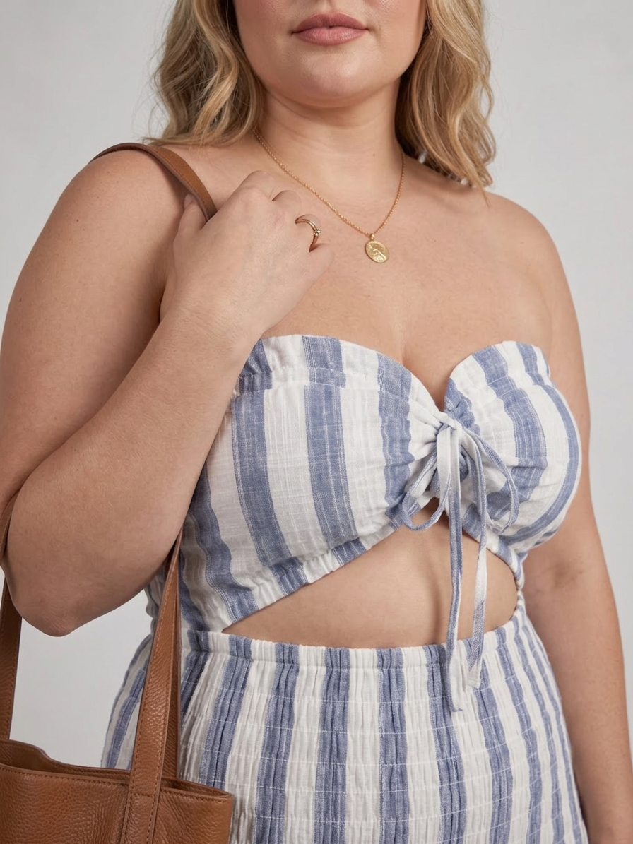 Azaria | Robe Midi à Rayures
