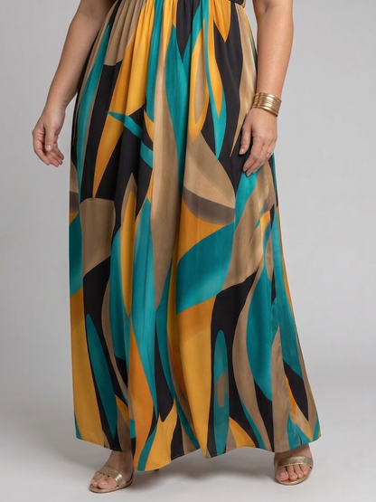Zarela | Robe Longue Abstraite