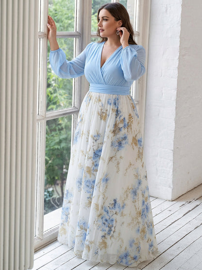 Harper | Magnifique Robe Longue à Imprimé Fleuri
