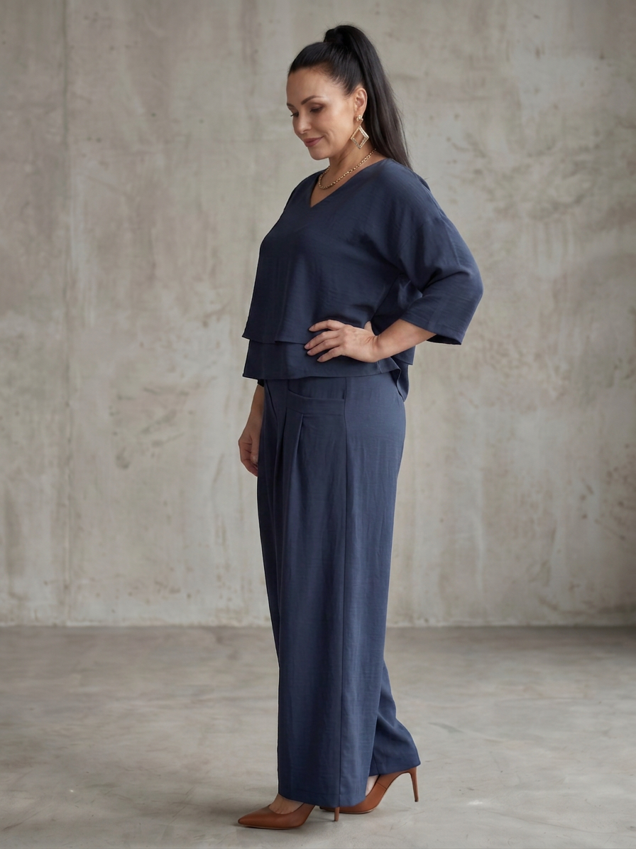 River | Ensemble Top à Couches et Pantalon Large