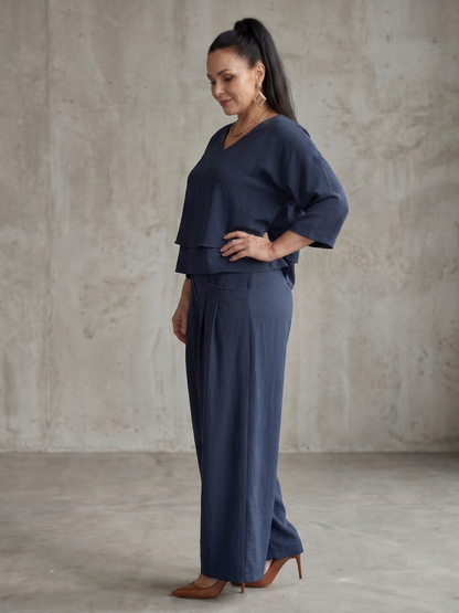 River | Ensemble Top à Couches et Pantalon Large