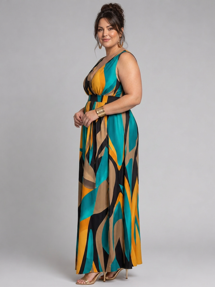 Zarela | Robe Longue Abstraite