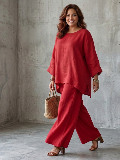Prue | Ensemble Tunique Oversize et Pantalon Large