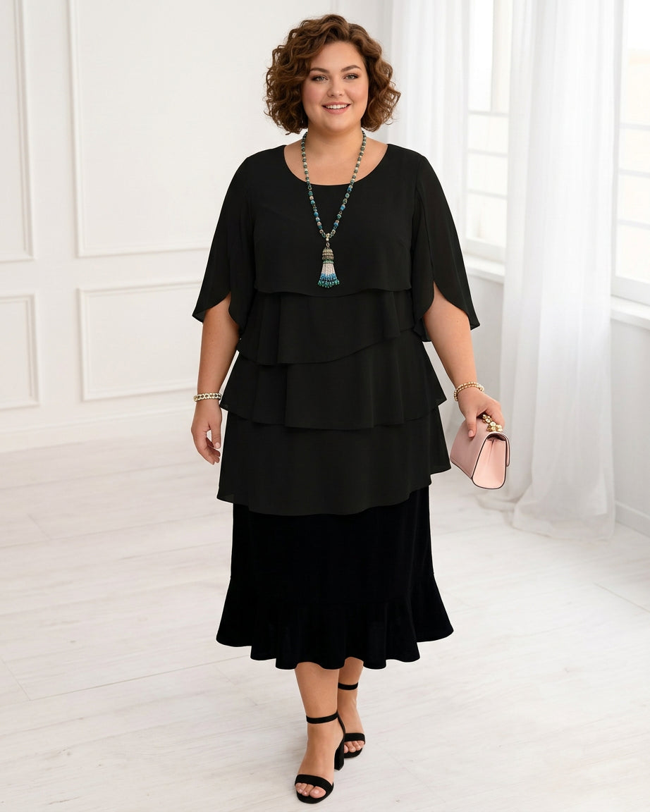 Patricia | Robe Confortable Élégante à Volants
