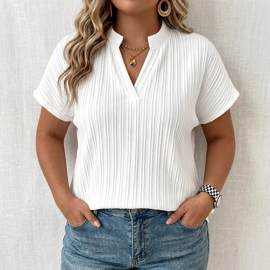 Emma | Blouse Casual en Couleur Unie