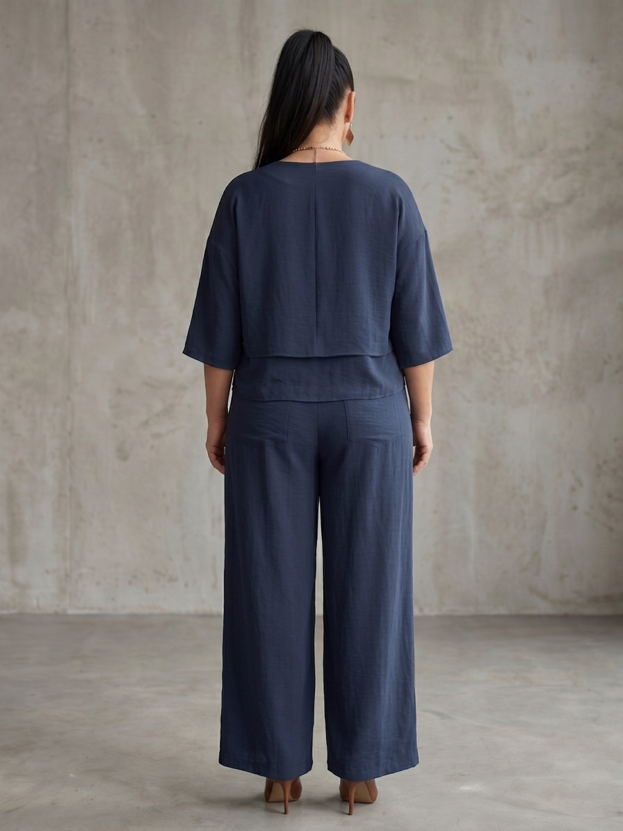 River | Ensemble Top à Couches et Pantalon Large
