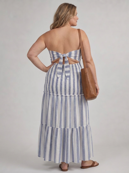 Azaria | Robe Midi à Rayures