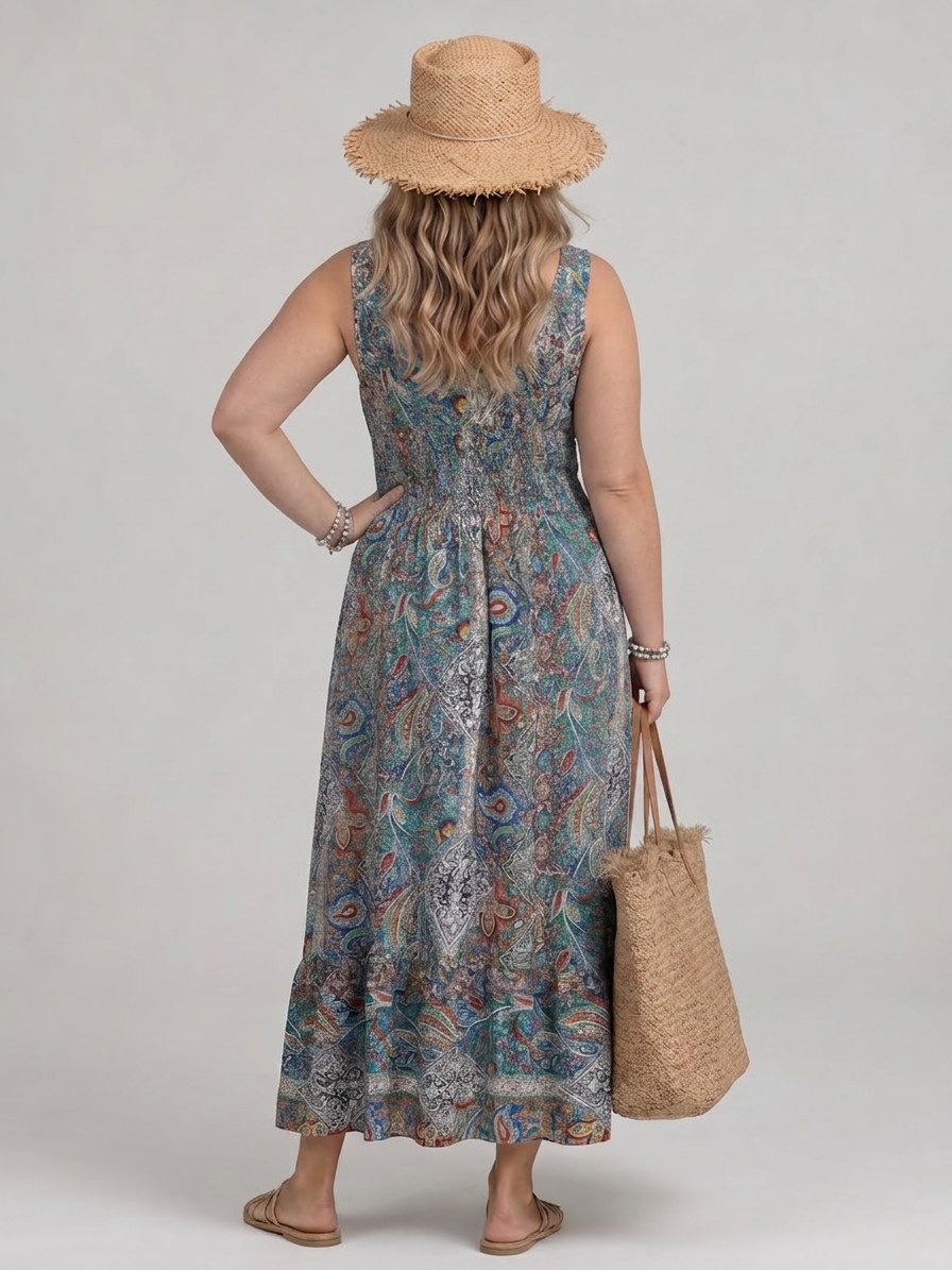 Marisela | Robe Midi Paisley