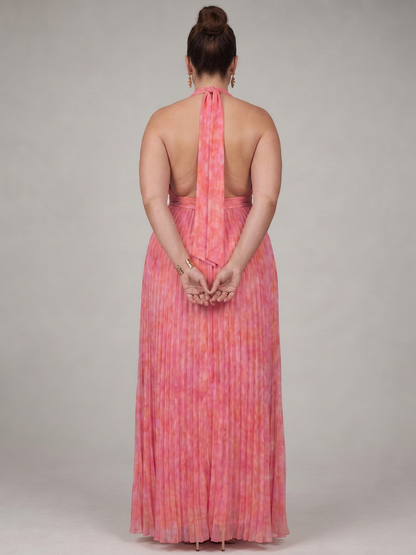 Rosel | Robe Longue Dos-Nu Plissée