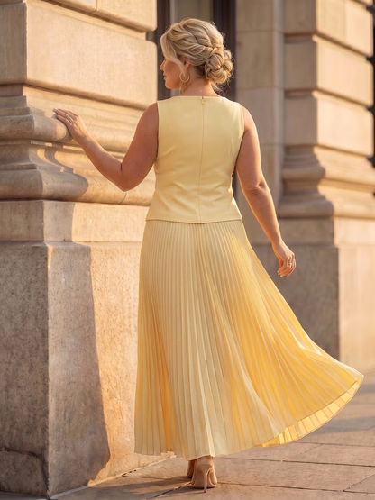 Rhodes | Ensemble Bustier Structuré et Jupe Plissée