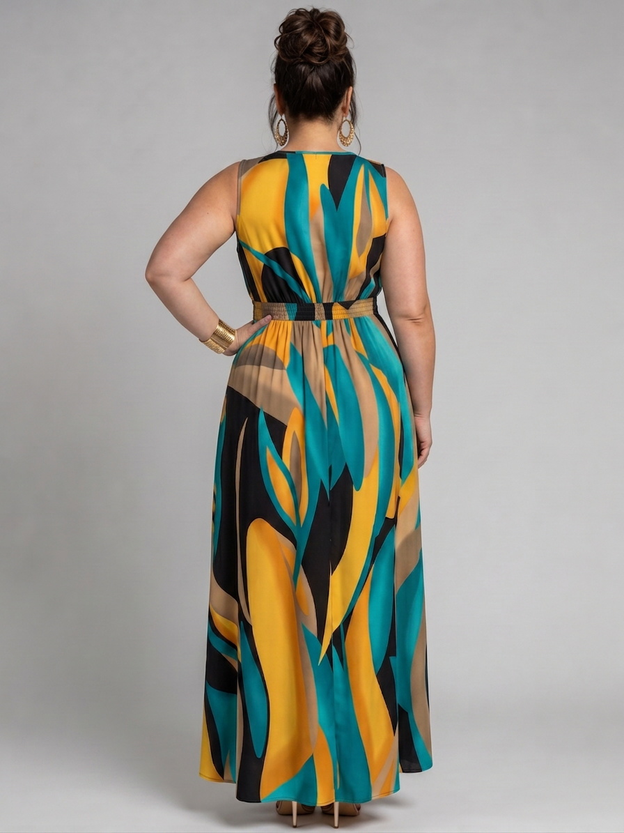 Zarela | Robe Longue Abstraite