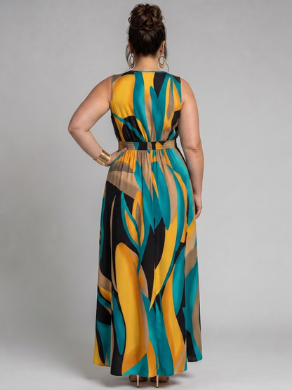 Zarela | Robe Longue Abstraite
