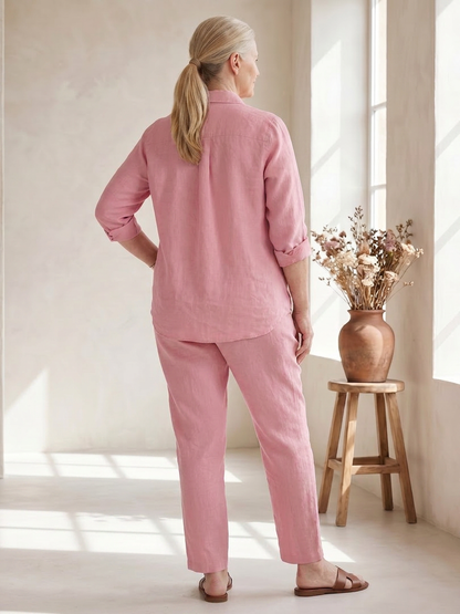 Noor | Ensemble Chemise Manches Longues et Pantalon Droit