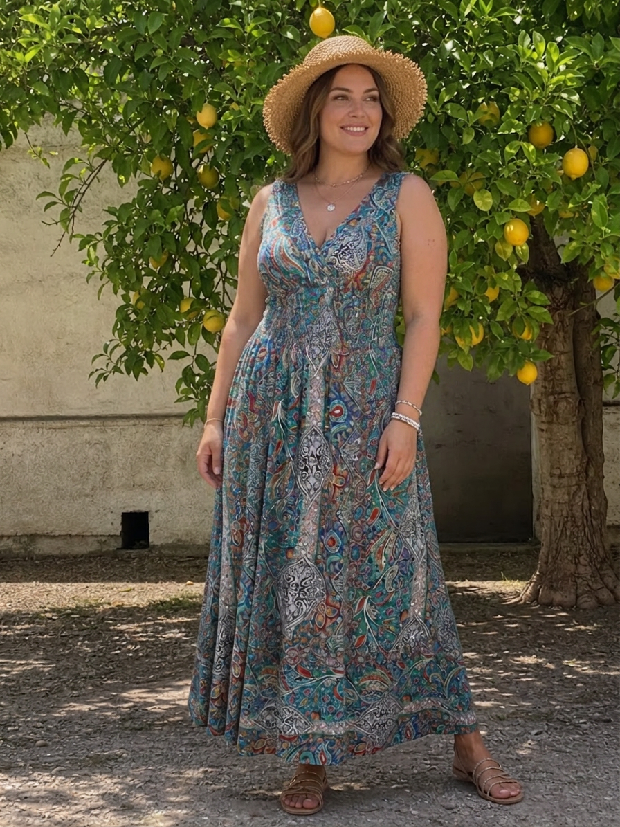 Marisela | Robe Midi Paisley