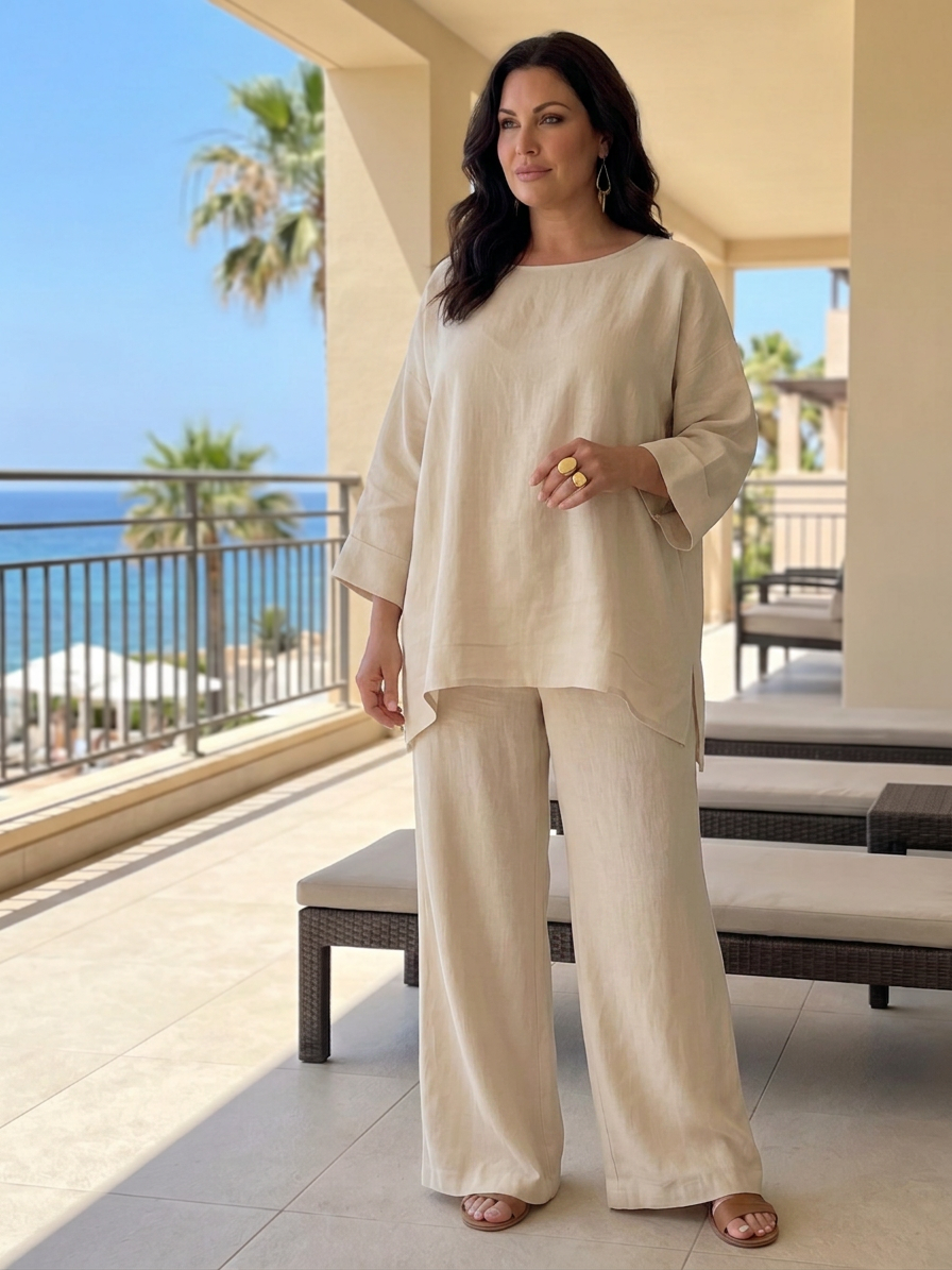 Prue | Ensemble Tunique Oversize et Pantalon Large