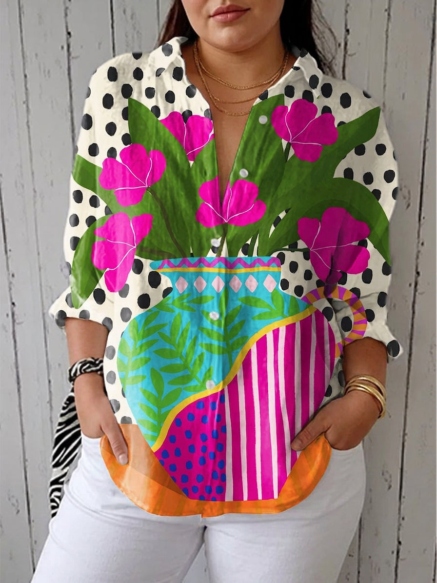 Prenda Diana – Fleural Graphic Blouse