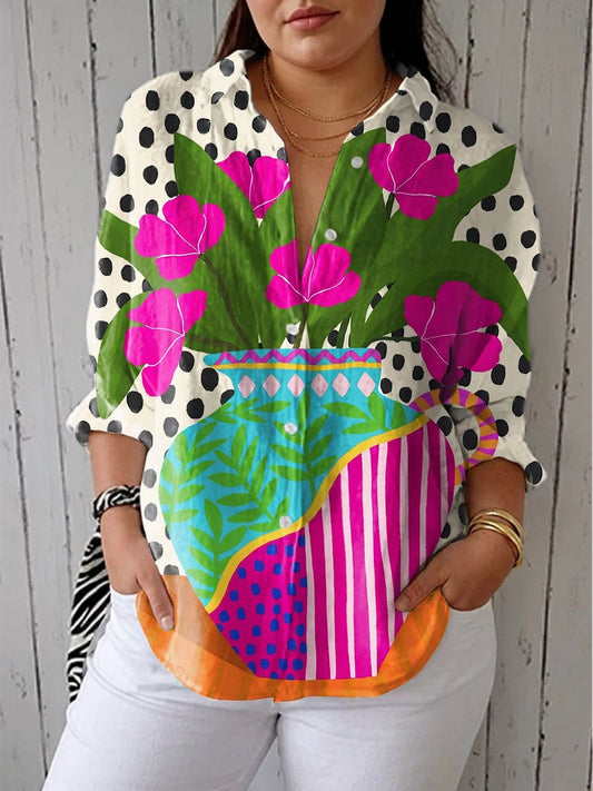 Prenda Diana – Fleural Graphic Blouse