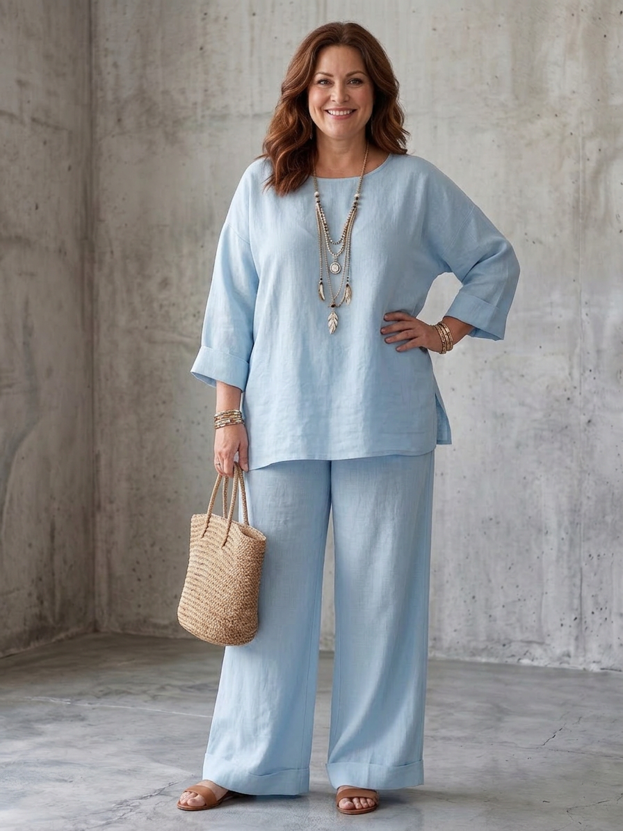 Prue | Ensemble Tunique Oversize et Pantalon Large