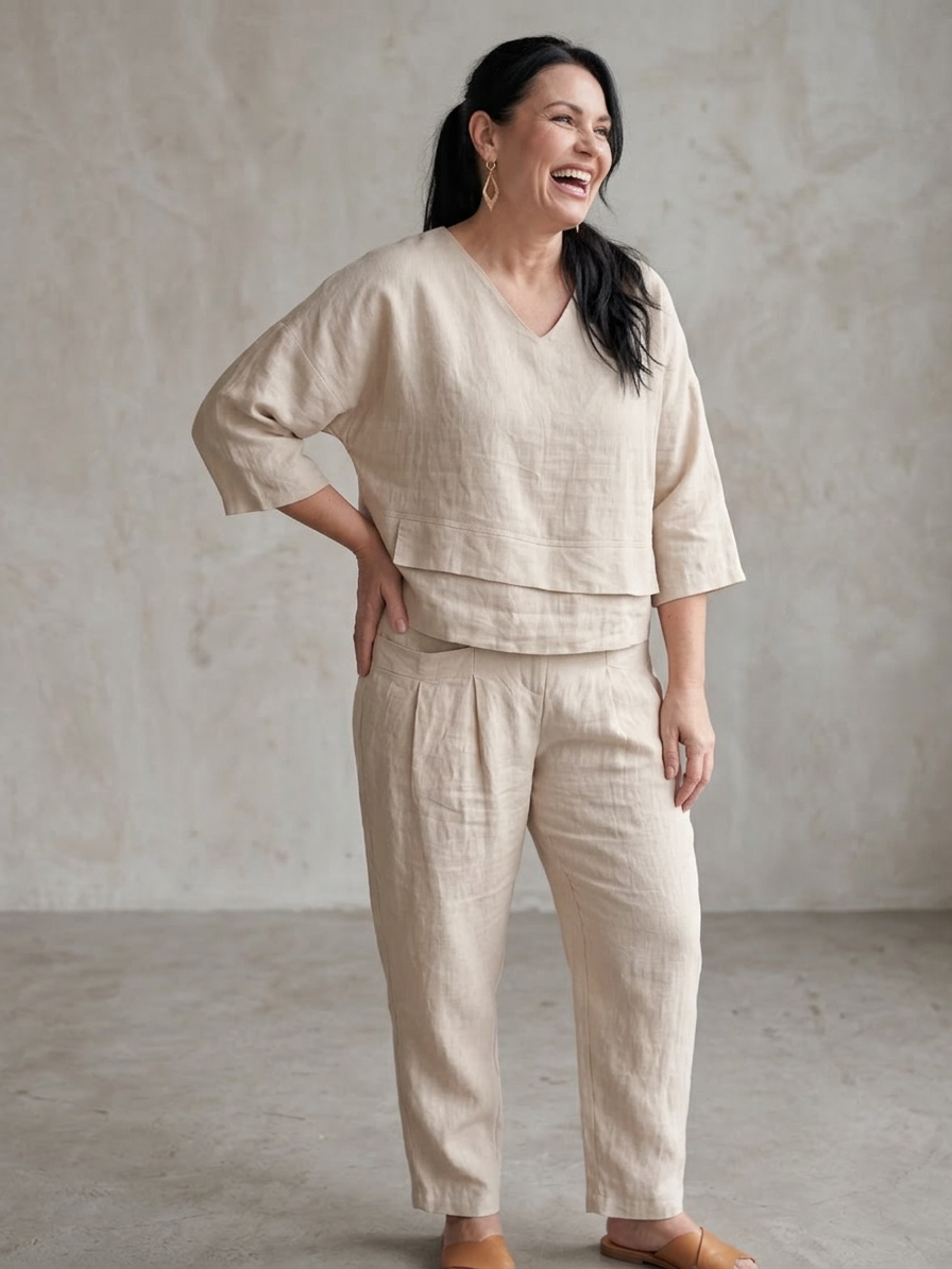 River | Ensemble Top à Couches et Pantalon Large