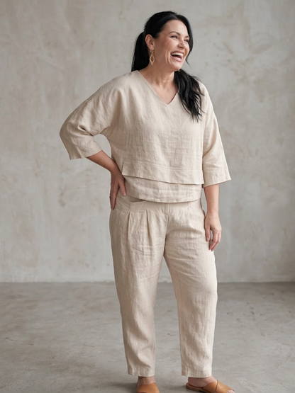 River | Ensemble Top à Couches et Pantalon Large