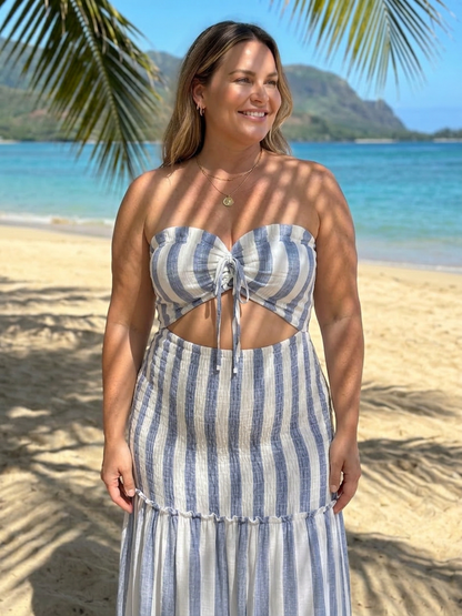 Azaria | Robe Midi à Rayures